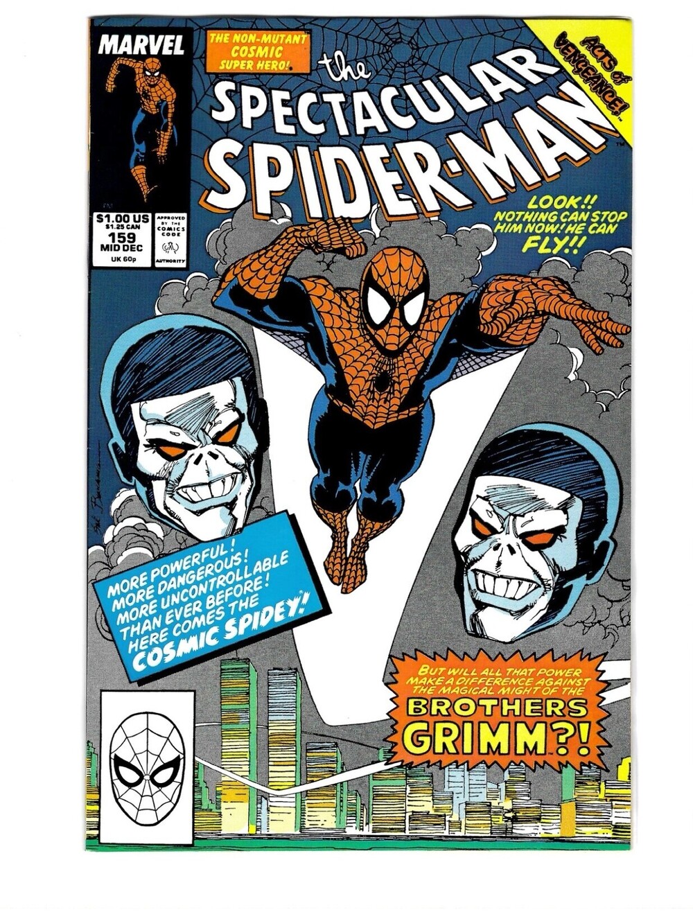 Spectacular Spider-Man #159 Vol. 1 Mid Dec 1989 Marvel Comics High Grade